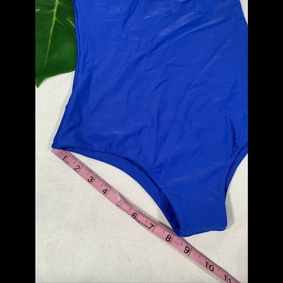 NEW $218‎ Mikoh Blue Iris Pahoa One Piece One shoulder [ SZ Medium ] - Picture 7 of 12